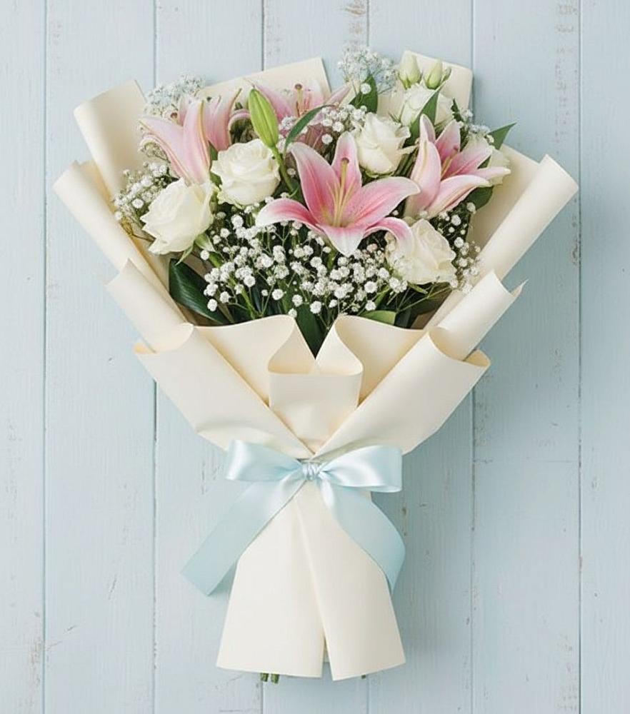 Букет цветов из: Лилии в Губдене