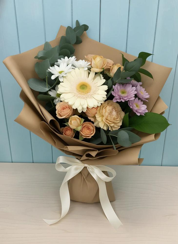 Букет цветов из: Герберы и Хризантемы в Губдене