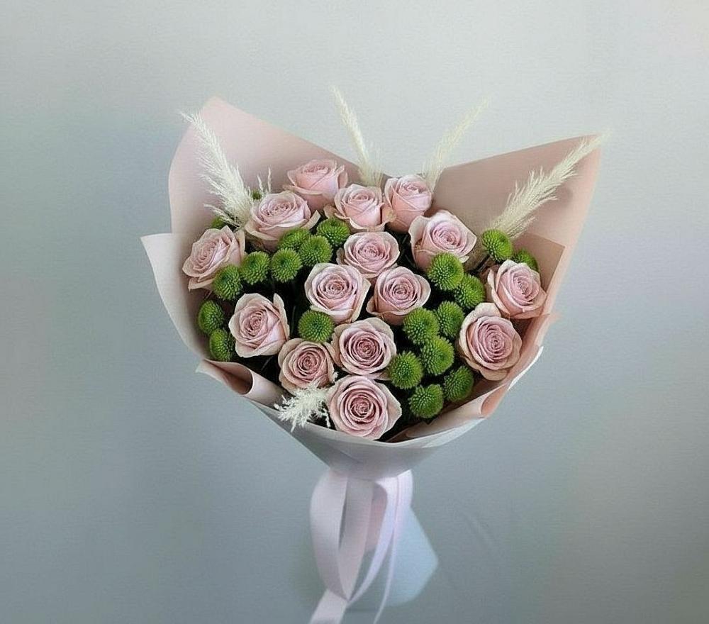 Букет цветов из: Розы и Хризантемы в Губдене