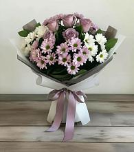 Букет цветов из:  Хризантемы и Розы #REPLACE_PRED# Губдене