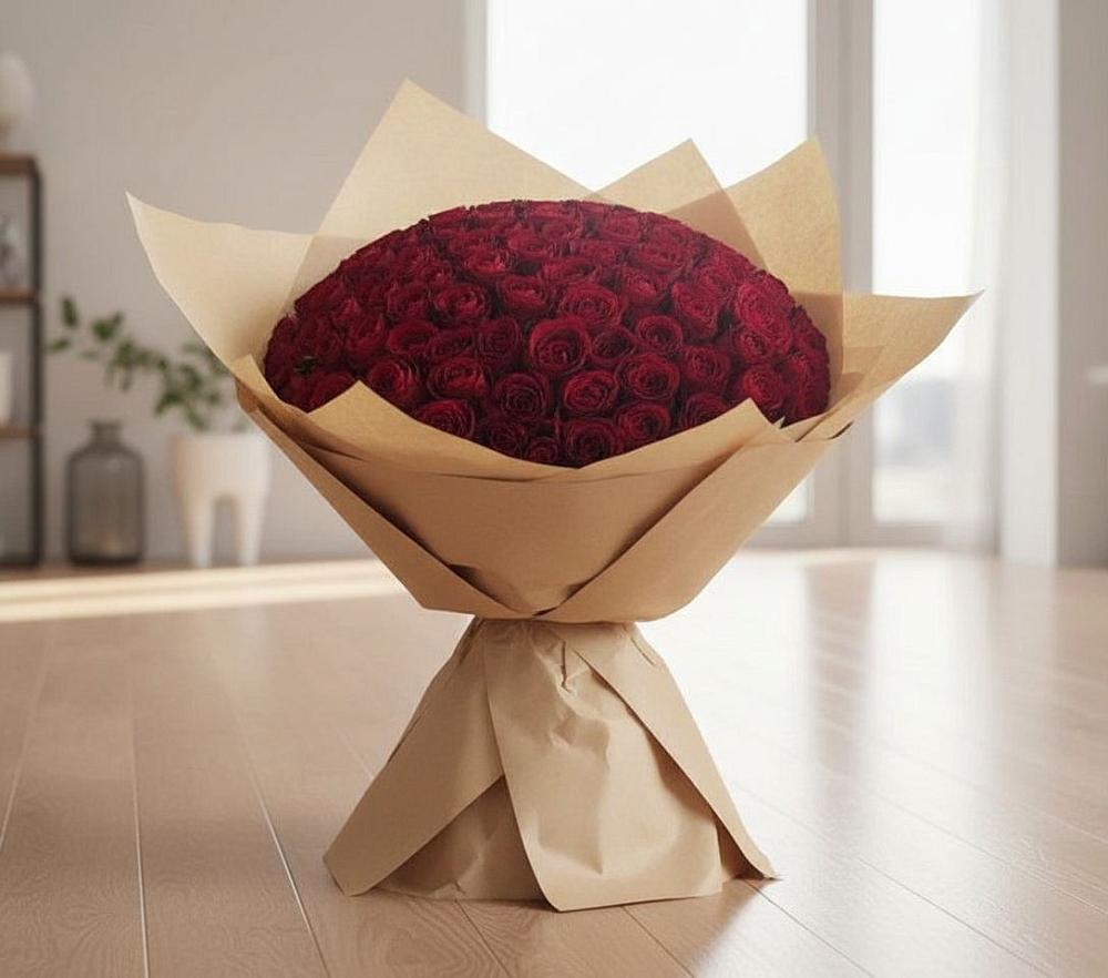 Букет 101 Красная роза в Губдене