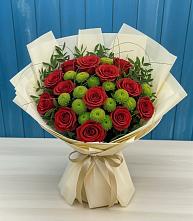 Букет цветов из:  Розы и Хризантемы в Губдене