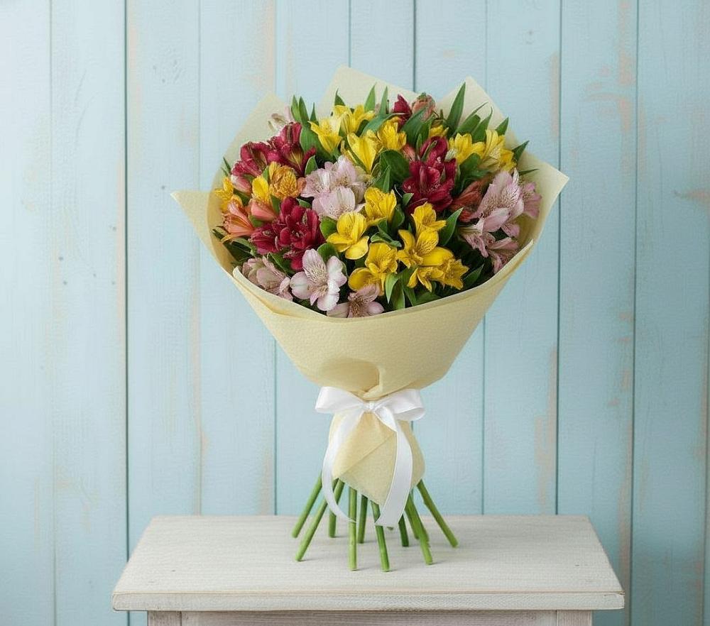 Букет цветов из: Альстромерии в Губдене