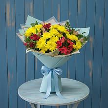 Букет цветов из:  Альстромерии и Хризантемы в Губдене