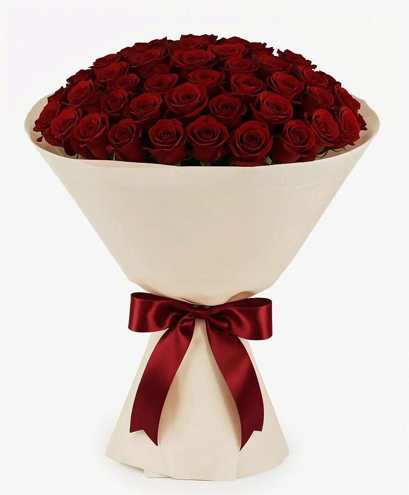 Букет 101 Бордовая роза Блэк Бакарра в Губдене