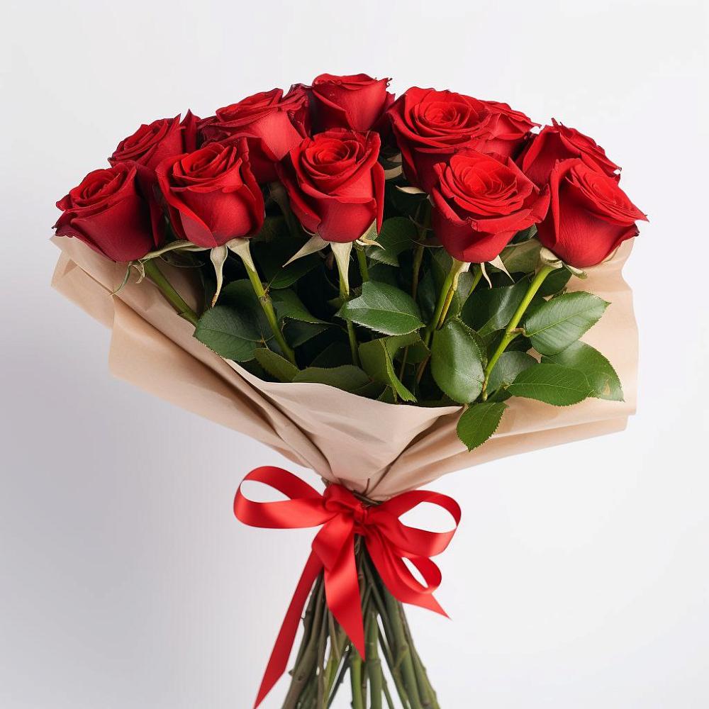 Букет 11 Красных роз Эдлесс Лав в Губдене